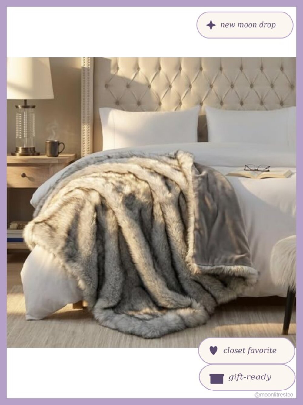 Ultra Long Pile Faux Fur Throw Blanket Luxury Fluffy Fuzzy Plush 60x80